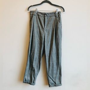 Brenda Plaid Gray Work Office Pants M US 6-8